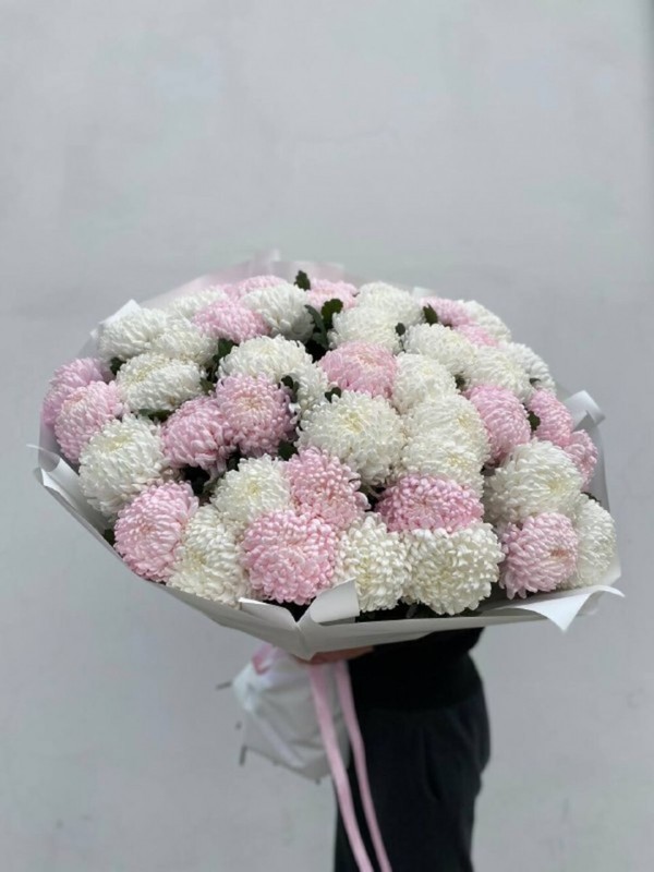 45 одноголовых хризантем, премиум