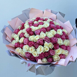 Buket iz 101 rozi 40 sm.