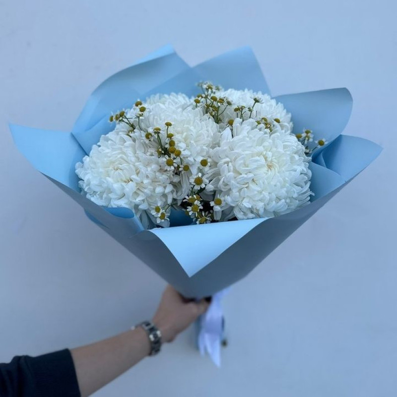 Букет с одноголовой хризантемой, стандартный