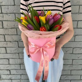 Композиция из 25 тюльпанов Аромат души