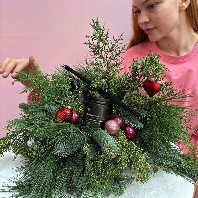 Композиция с свечой и диффузором, премиум