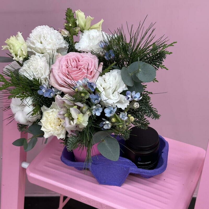 Подарочный комплимент с ароматной свечой, стандартный