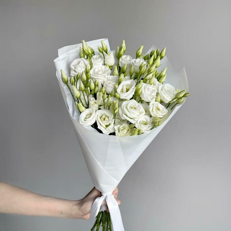 Нежный букет из белых лизиантусов (7 шт), 7 шт