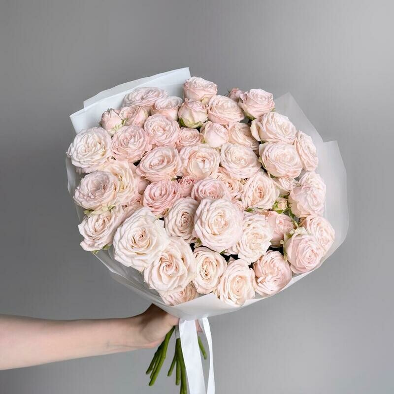 Букет из 11 пионовидных кустовых роз, 11 шт