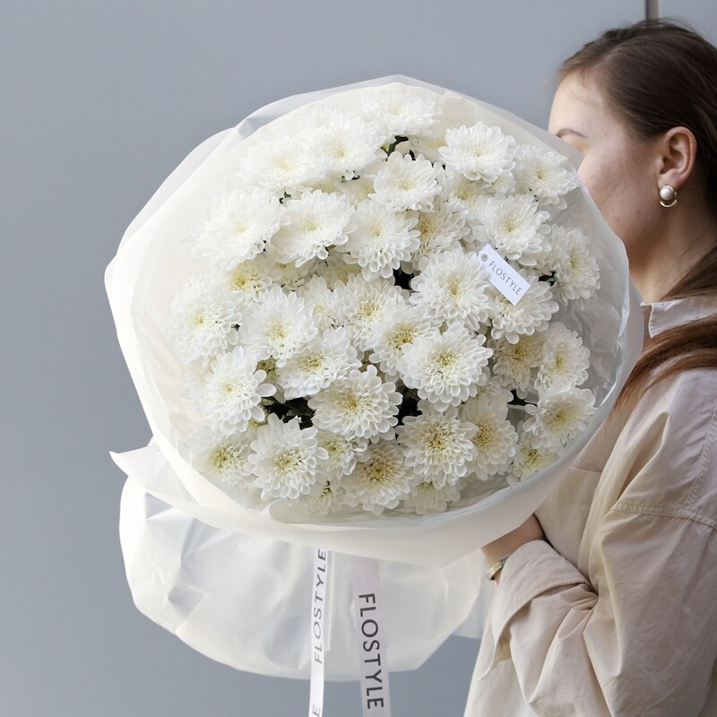 Buket belosnezhnih hrizantem Altaj, buket belosnezhnih hrizantem altaj