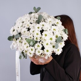 Корзина с хризантемой ромашка