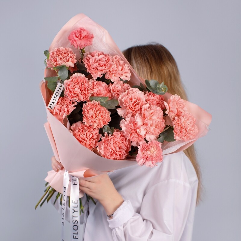 Buket nezhnih rozovih diantusov, buket nezhnih rozovih diantusov