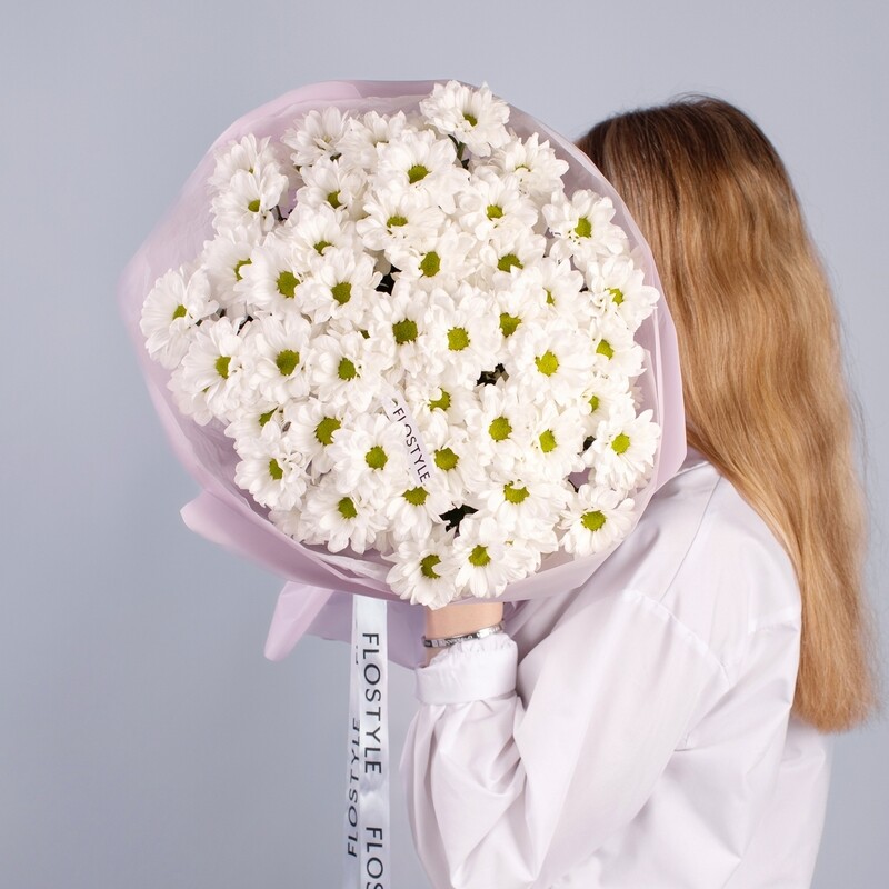 Букет 9 веток хризантемовой ромашки, стандартный