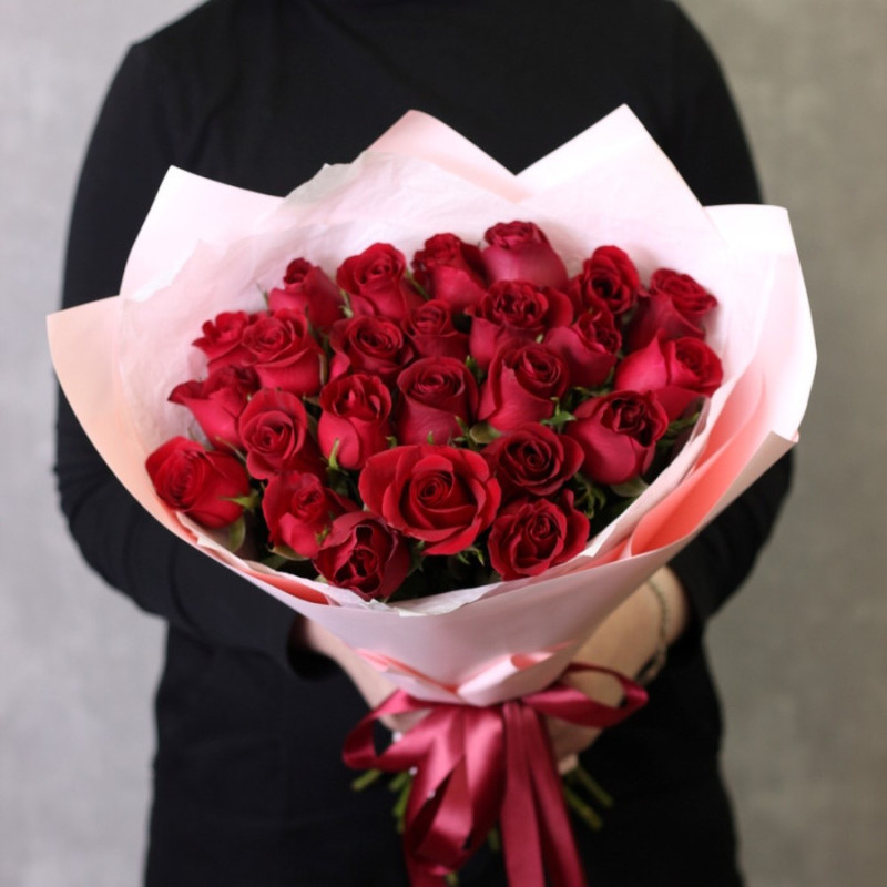 25 красных роз, стандартный