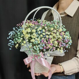 Сумочка с гипсофилой (код 106)