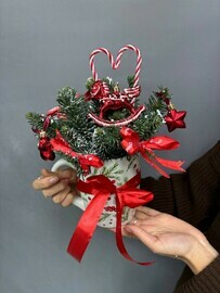 Новогодняя композиция в кружке