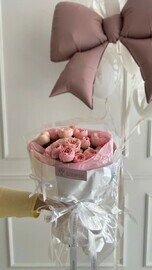 Кустовые пионовидные розы в оригинальной упаковке FT1753