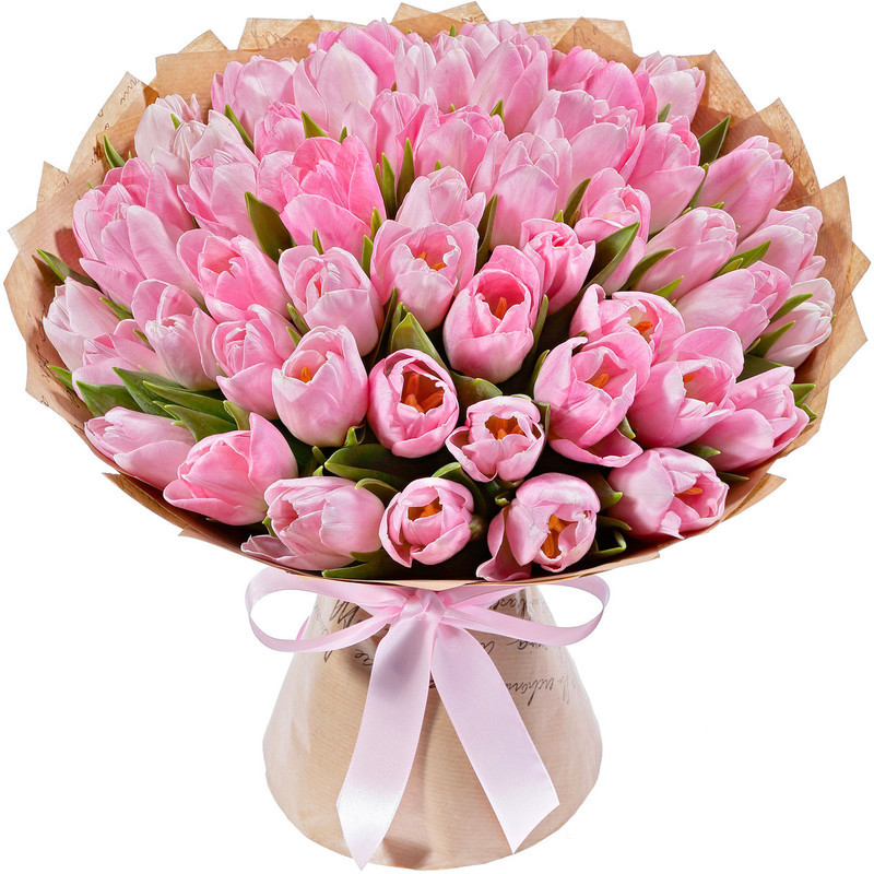 Розовые Тюльпаны, 55 тюльпанов