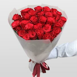 25 красных роз Кения