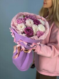 Букет с пионовидной розой