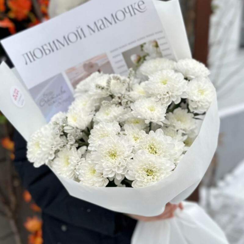 Букет из 7 хризантем, стандартный