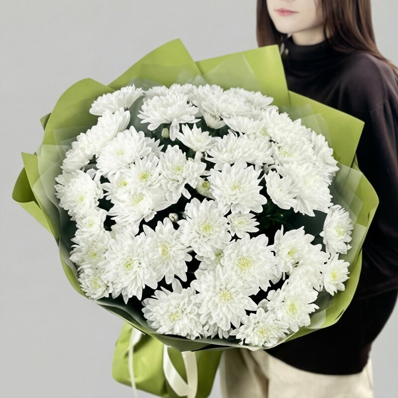 Букет из хризантем, 11 хризантем