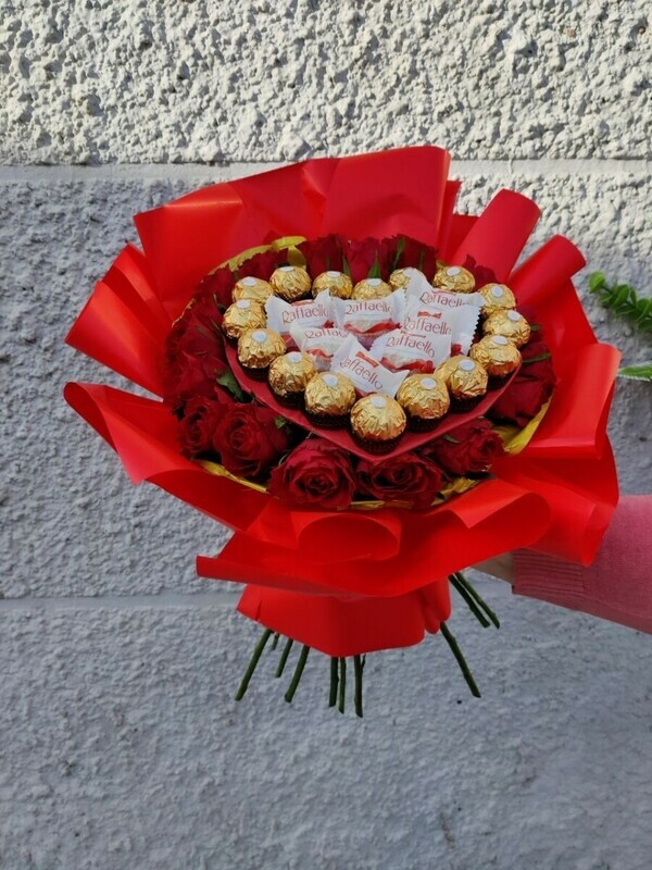 Сладкий букет роз, премиум