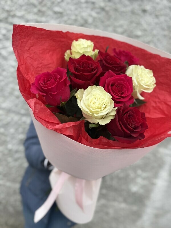 Buket roz 9 sht, standart