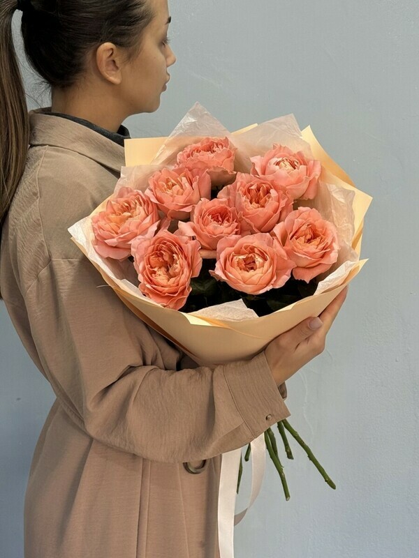 Букет из 9 пионовидных роз 149, букет из 9 пионовидных роз