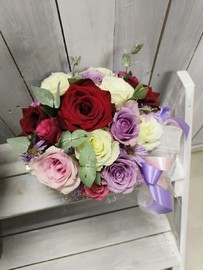 Букет в шляпной коробке