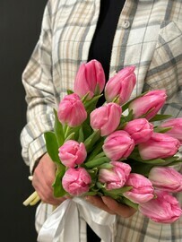 Нежные розовые тюльпаны