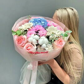 Buket iz gortenzii «Lyubimoj»