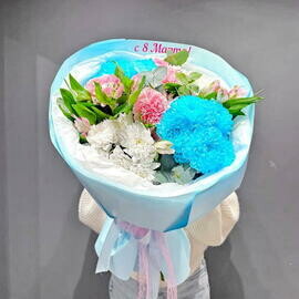 Buket iz al_stromerij i hrizantem