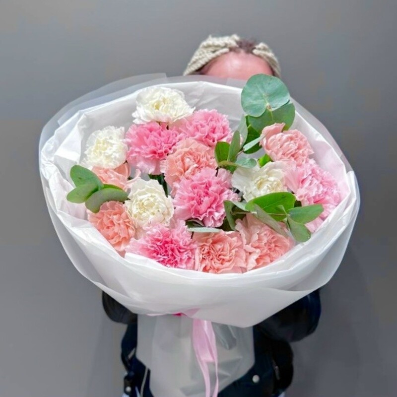 Нежный букет из диантусов, стандартный