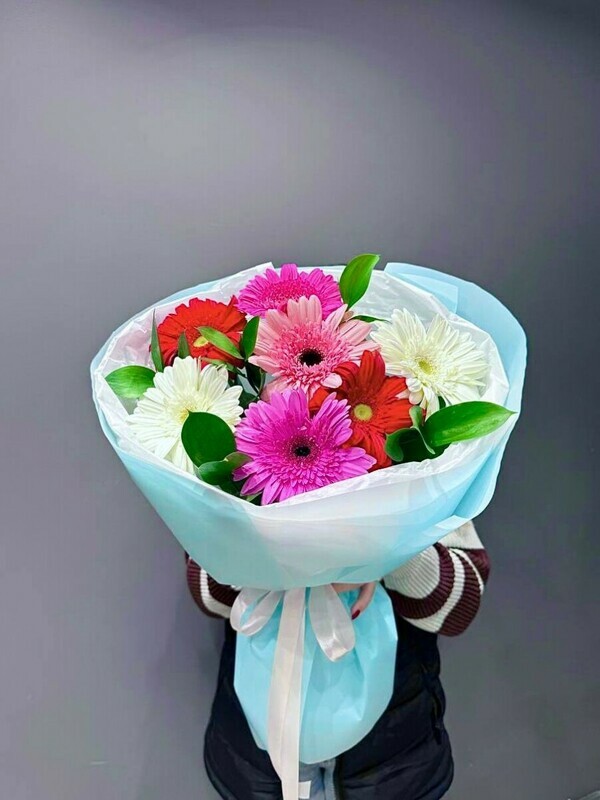 Buket iz raznotcvetnih gerber, standart