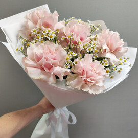 Buket iz frantcuzskih roz i romashki