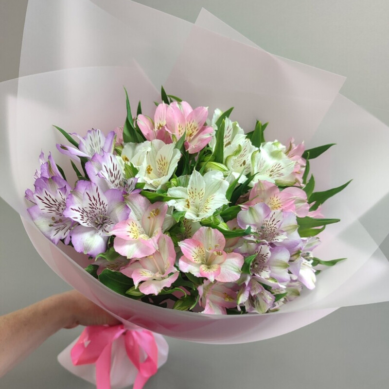 Нежный микс из альстромерий, стандартный