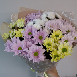 Букет из 7 кустовых хризантем