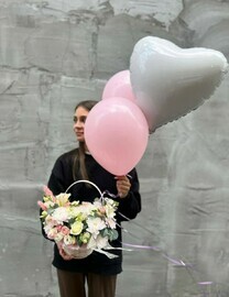 Комбо композиция в коробке и шарики