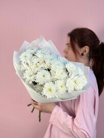 5 былых хризантем с лагурусом