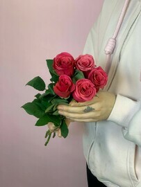 5 роз Кения 42см