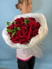 Букет с красной французской розой