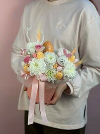 Коробочка на пасху персиковая