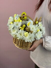 Korzinka na pashu zheltaya