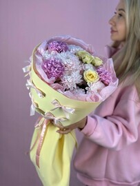 Букет лимонный с бантиками