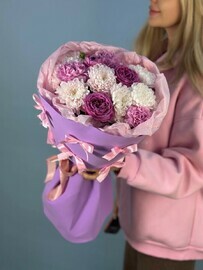 Сиреневый букет с бантиками