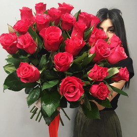 21 Роза в ленте