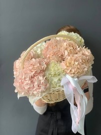 Корзина  гортензий