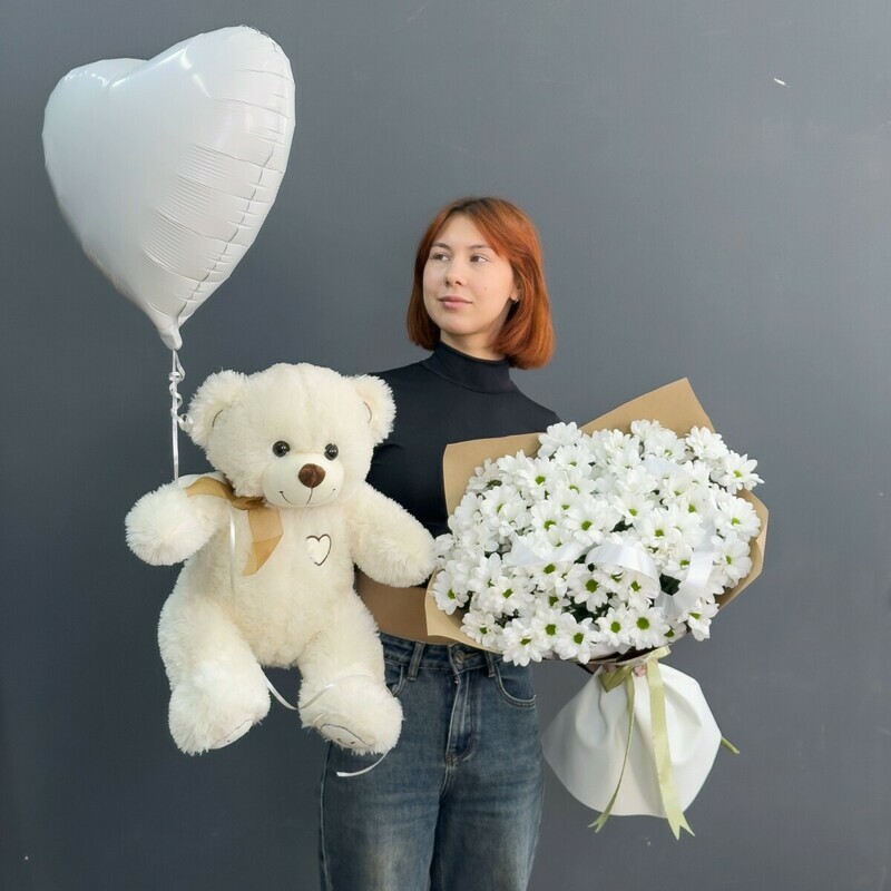 Buket i myagkaya igrushka №402, standart