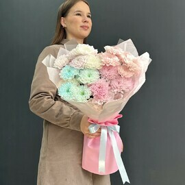 Buket iz hrizantem "TCvetochnij kapriz"