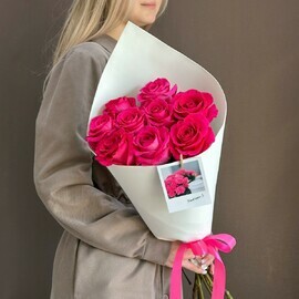 Buket iz 9 rozovih roz "Rozovij akkord"