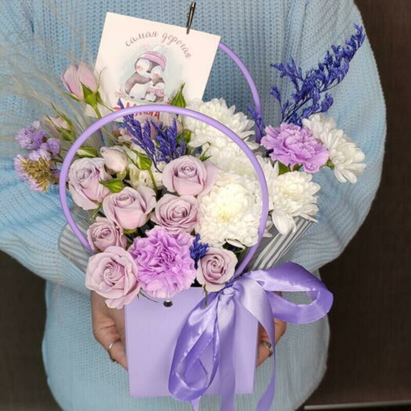 Цветы в сумочке "Загадка", стандартный