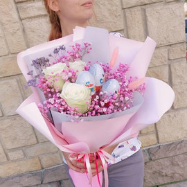 Цветы и сладости "Сюрприз для любимой !"