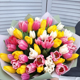 Tulip bouquet "Sea of love"