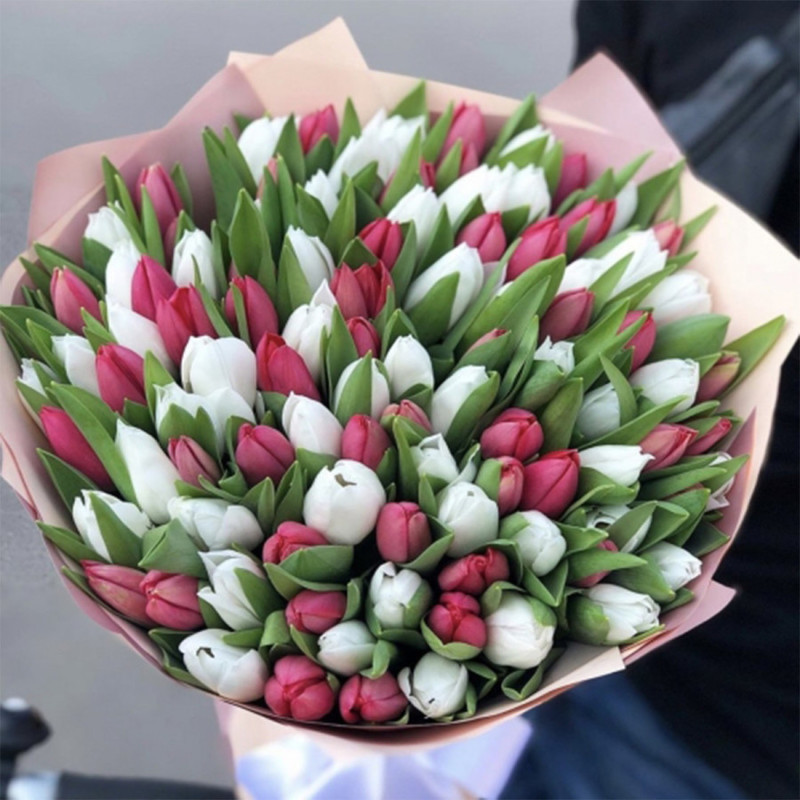 Tulip bouquet "Dawn of love!", standart